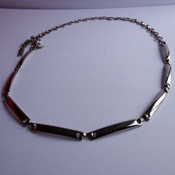 VINTAGE New York & Company Silver Circle Link Chain Belt Vintage Circle Link Chain Belt By New York & Co 30-40” Or  main image 4